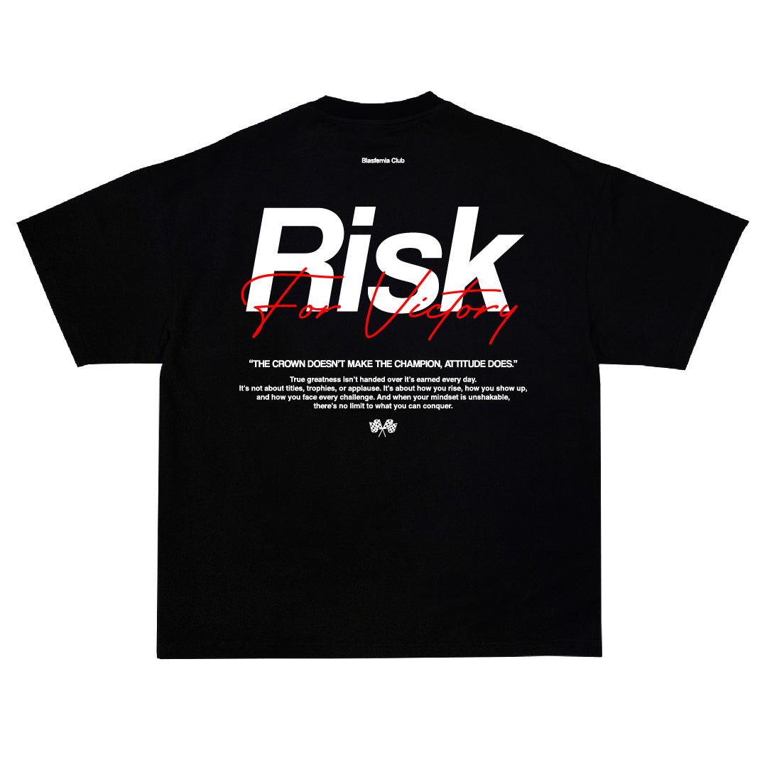 "RISK" Playera Oversize Color Negra